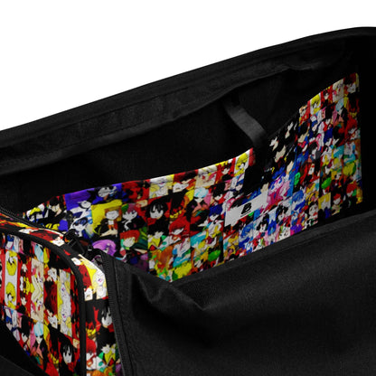 Interior view of Weekender N°21 showing ample space and colorful lining with adjustable padded shoulder straps.