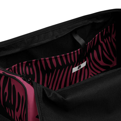 Interior view of Weekender N°23 bag showcasing spacious design with patterned lining and zippered pockets for organization.