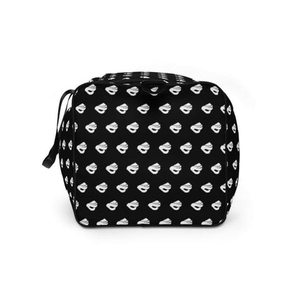 Stylish Weekender N°13 with black and white pattern, spacious design, ideal for travel and daily use, features padded adjustable straps.