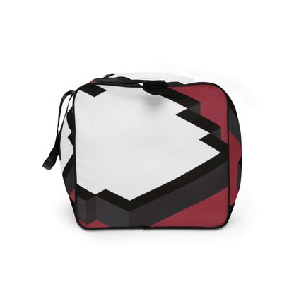 Weekender N°18 with bold geometric design, perfect travel companion with adjustable padded shoulder straps and ample storage.