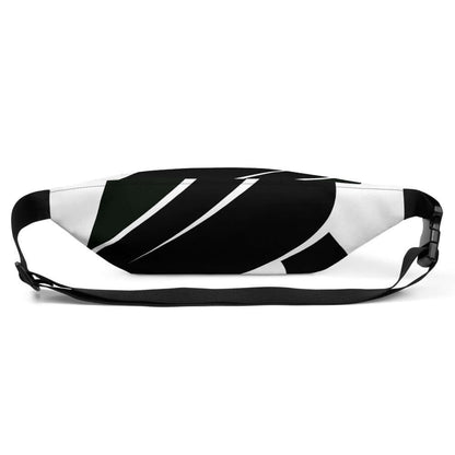 Stylish black and white Gürteltasche N°0 with adjustable strap, perfect for festivals and travel, featuring a sleek design.
