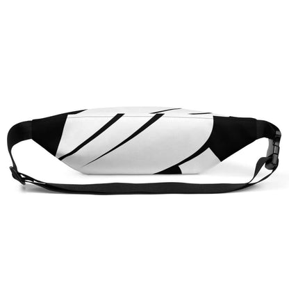Gürteltasche N°1 in schwarz-weiß Design mit verstellbarem Riemen, perfekte Gürteltasche für Reisen und Festivals.