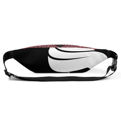 Gürteltasche N°16 in black and white with adjustable strap and inside pocket, perfect for festivals and travel.