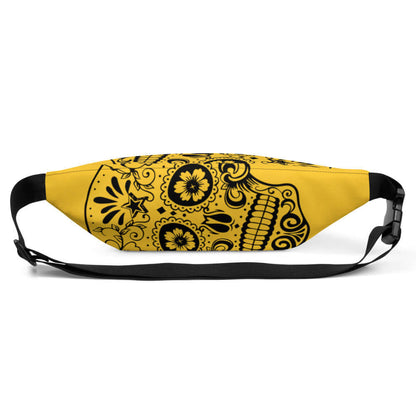 Gürteltasche N°20 with adjustable strap, vibrant skull design, perfect festival and travel accessory for hands-free convenience.