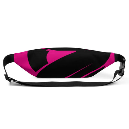 Gürteltasche N°25 in pink and black with adjustable strap, perfect for festivals and travel.