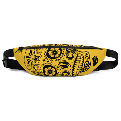 Stylish Gürteltasche N°20 with yellow floral design, adjustable strap, perfect for festivals and travel.