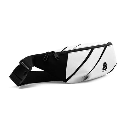 Stylish black and white Gürteltasche N°1 with adjustable strap and inner pocket, perfect for travel and outdoor activities.