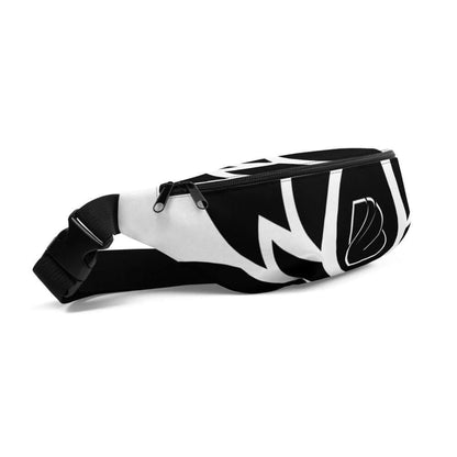 Gürteltasche N°11 in schwarz-weiß mit verstellbarem Riemen und Innentasche, ideal für unterwegs und Festivals.