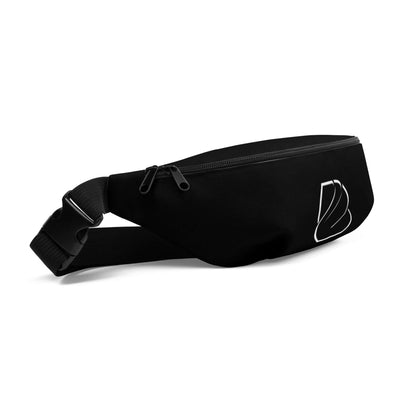 Black Gürteltasche N°24 with adjustable strap, ideal for festivals and travel.