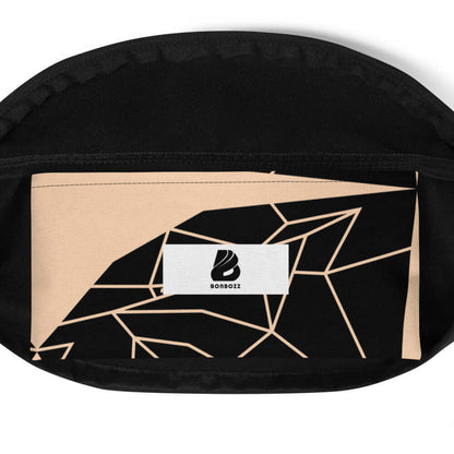Interior view of Gürteltasche N°8 with geometric design, featuring an inner pocket ideal for hands-free activities and travel.
