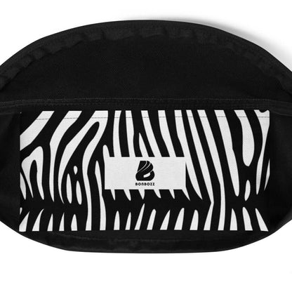 Gürteltasche N°19 mit zebramuster, ideal für Reisen und Festivals, verstellbarer Riemen, Innenfach, langlebiges Polyester.