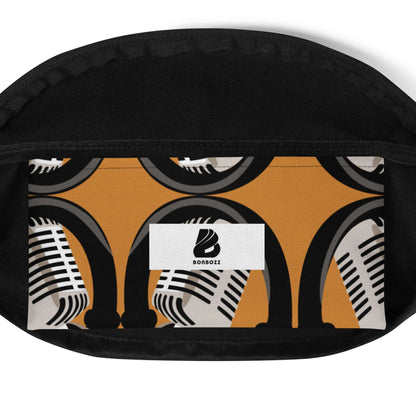 Inside view of Gürteltasche N°28 showing interior pocket and unique pattern design, perfect for travel and festivals.