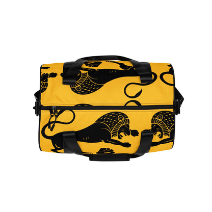 Allover-Print-Sporttasche N°1 with yellow and black design