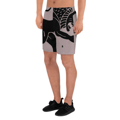 Sport-Shorts für Herren N°0 in schwarz-weißem Design, ideal für Fitness, Laufen und Schwimmen. Leichte und flexible Fitnessbekleidung.