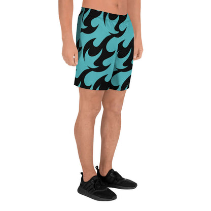 Man wearing Lange Allover-Sport-Shorts für Herren N°0 in dynamic pattern