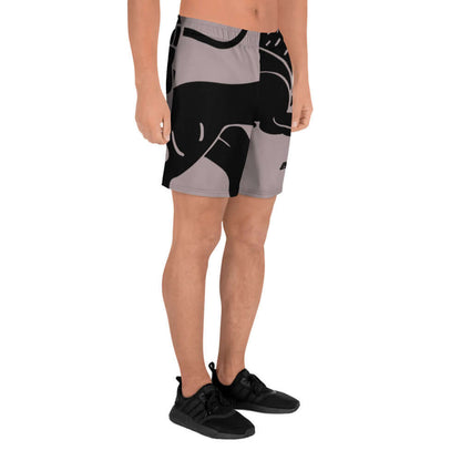 Sport-Shorts für Herren N°0 in grau und schwarz, ideal zum Laufen und Trainieren, aus 96 % Polyester und 4 % Elasthan.
