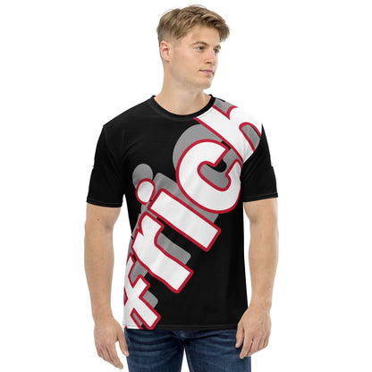 Herren-T-Shirt - premium series, smooth and comfy black shirt with bold graphic design, ideal for everyday wear.