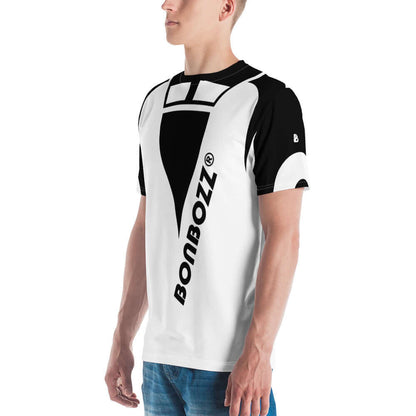 Herren-T-Shirt N°6 in black and white design, featuring smooth and comfortable fabric, ideal for casual wear.