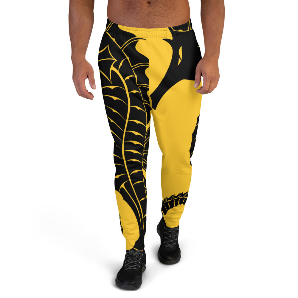 Herren-Jogginghose N°2 in Gelb und Schwarz, ideal für Jogging und entspannte Abende.