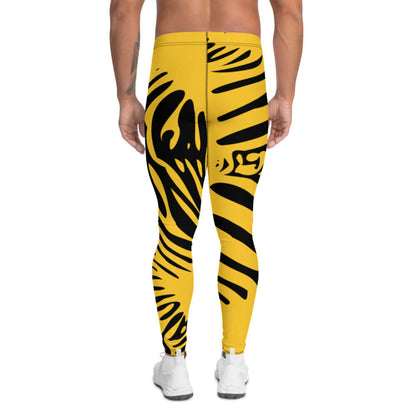 Herren-Leggings N°0 in tiger print, showcasing four-way stretch fabric, perfect for solo or layered activewear.