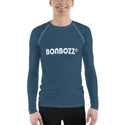 Herren-Rash-Guard N°13 in dark blue, long-sleeved sports top made of stretchy fabric, offering comfort and protection for various activities.