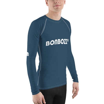 Herren-Rash-Guard N°13 in blue, long sleeves with ergonomic seams, designed for comfort and protection during sports activities.