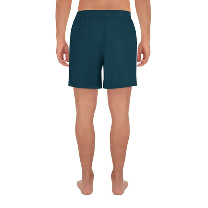 Recycelte Sport-Shorts für Herren N°0 in Dunkelblau, Rückansicht, für Laufen, Schwimmen und Fitness, 91 % recyceltes Polyester.