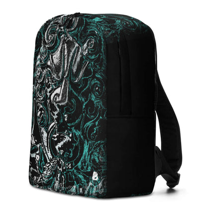 Minimalistischer Rucksack N°9 in schwarz mit verdecktem Fach und Laptopfach, ideal für wertvolle Gegenstände, aus 100% Polyester.