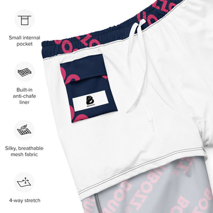 Close-up of Herren-Badehosen N°9 showing pockets, anti-chafe liner, and breathable fabric, perfect for summer activities.