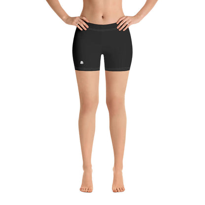 Front view of black Shorts N°1 with four-way stretch and microfiber comfort