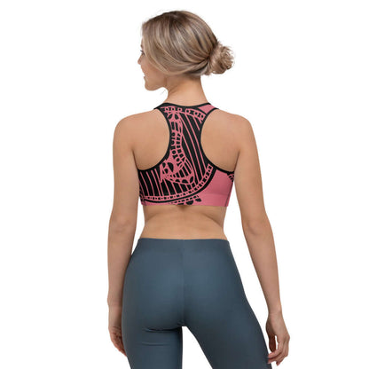 Rückansicht einer Frau in Sport-BH N°1, feuchtigkeitsabsorbierendem Material, ideal für leichte bis mittelmäßige Trainingsunterstützung.