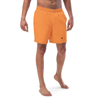 Herren-Badehosen N°7 in orange, schnell trocknend, atmungsaktiv, mit Taschen und seidigem Innenfutter für Komfort im Sommer.