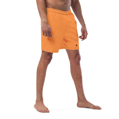 Herren-Badehosen N°7 in orange, schnell trocknende und atmungsaktive Badehose für Männer mit Taschen und seidigem Innenfutter.