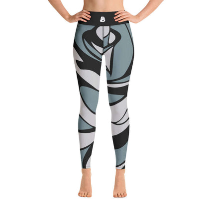 Yoga-Leggings N°36 - super weiche, dehnbare und bequeme Leggings mit erhöhtem Bund, aus 82% Polyester und 18% Elastan.