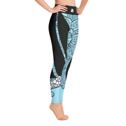 Yoga-Leggings N°33: super weiche, dehnbare und bequeme Leggings mit erhöhter Taille und einzigartigem Muster.