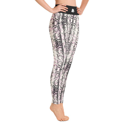 Yoga-Leggings N°42 in snake print, showcasing super soft, stretchy, and comfortable fabric with a high waistband for yoga or casual wear.