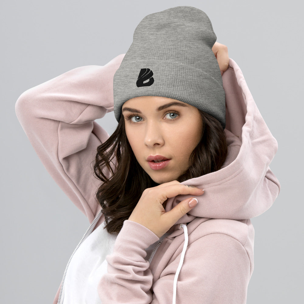 Umgeschlagene Beanie  BONBOZZ Heather Grau  