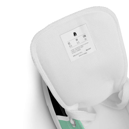 Label inside the High-Top Leinenschuhe für Herren N°1 showing size details.