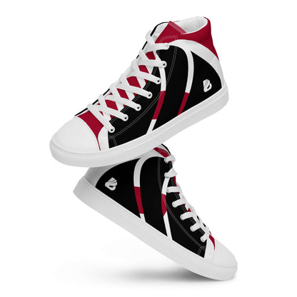 High-Top Leinenschuhe für Herren N°4, handgefertigt, modisch mit EVA-Gummisohle und Kunstlederzehenkappe.