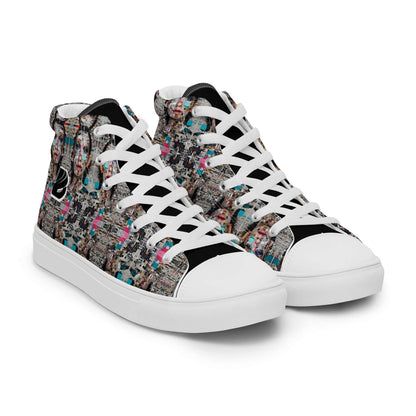 High-Top Leinenschuhe für Herren N°0 with colorful design, white laces, and EVA sole.