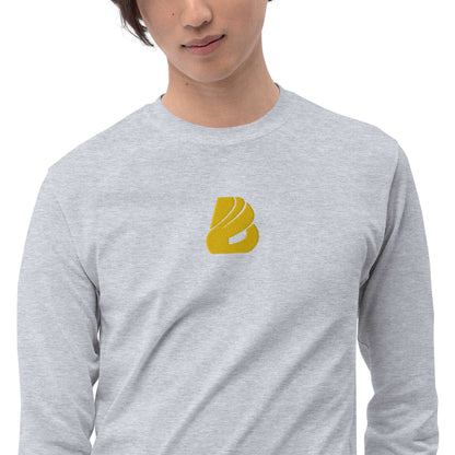 Herren-Langarmshirt N°2 in grau mit gerippten Bündchen und klassischer Passform, ideal für kühlere Tage. 100% Jersey-Baumwolle.