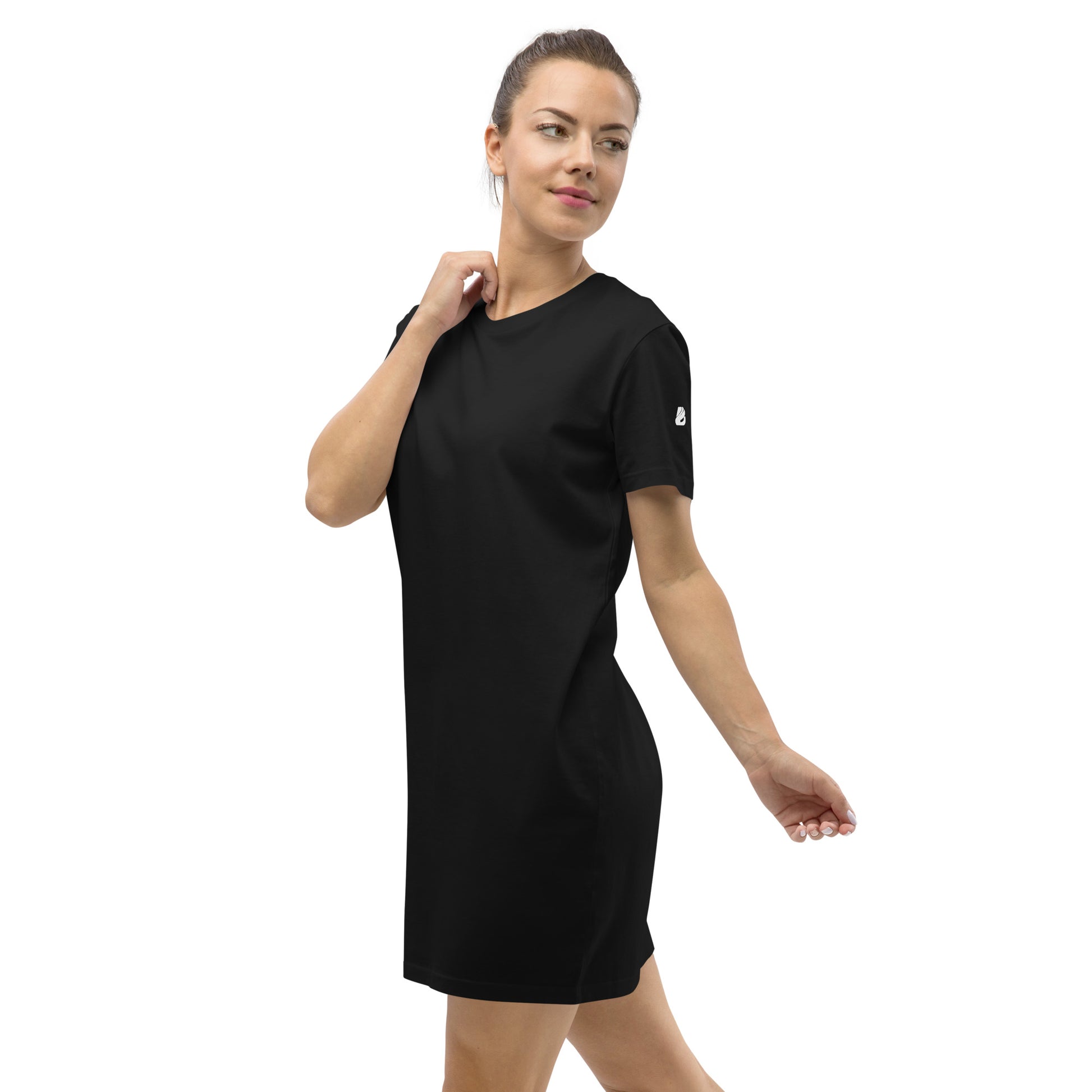 T-Shirt-Kleid aus organischer Baumwolle N°0 BONBOZZ Schwarz XS