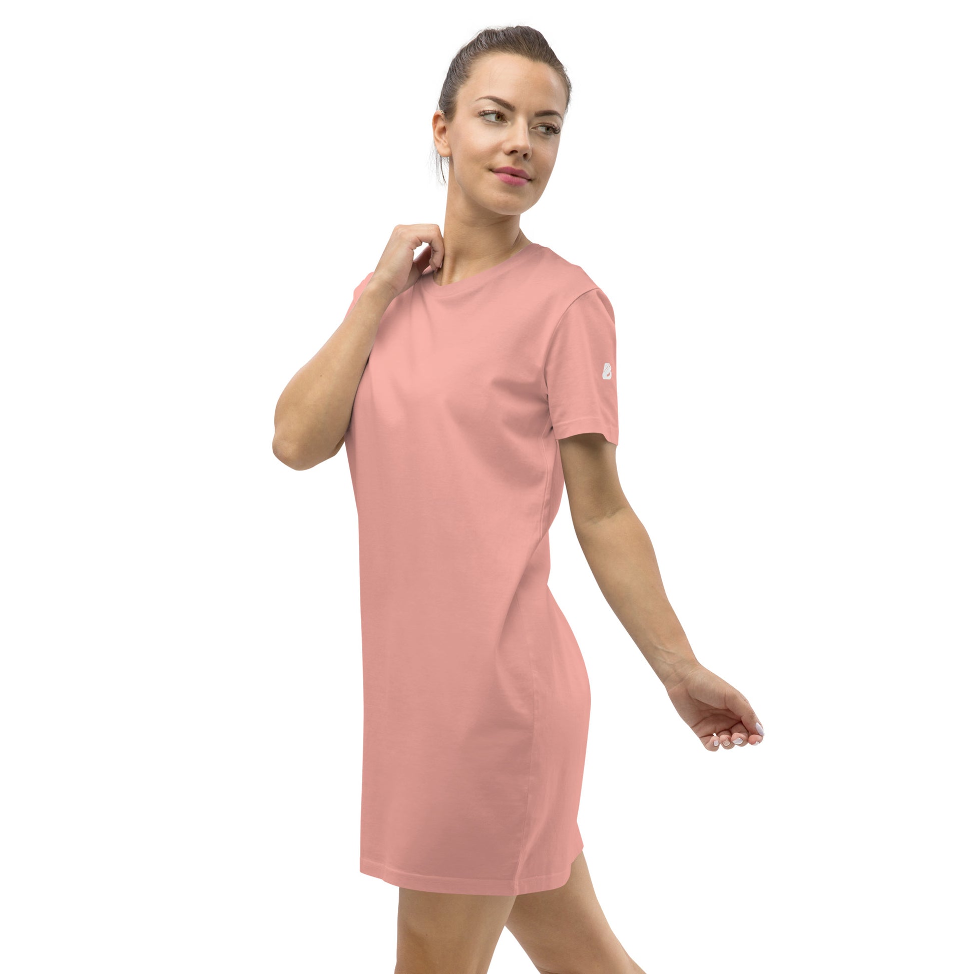 T-Shirt-Kleid aus organischer Baumwolle N°0 BONBOZZ Canyon Pink XS