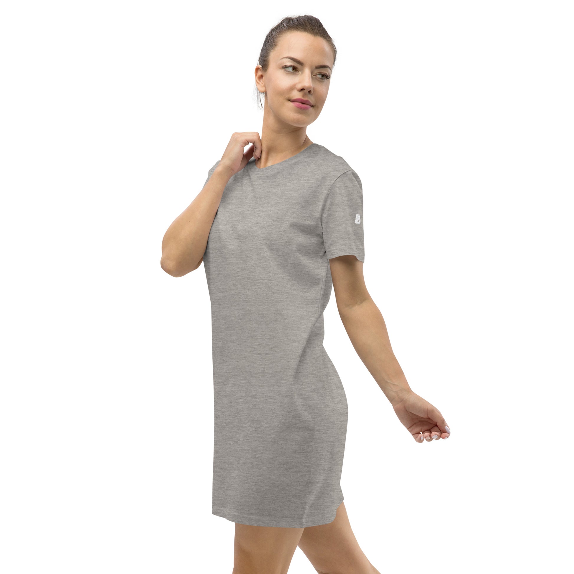 T-Shirt-Kleid aus organischer Baumwolle N°0 BONBOZZ Heather Grau XS