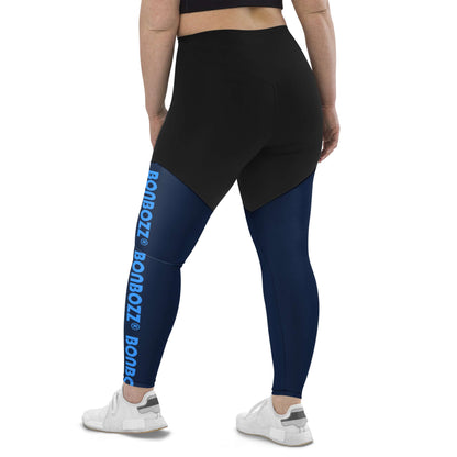 Sport-Leggings N°2 in black and navy blue, perfect for moderate to intense workouts, showcasing comfort and style for an active lifestyle.