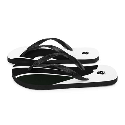 Flip-Flops N°4 with black and white design, featuring comfortable rubber soles and Y-shaped straps for summer adventures.