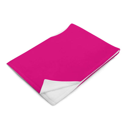 Tagesdecke N°2 in vibrant pink with white reverse, soft silk-like texture, machine washable, hypoallergenic, flame retardant.