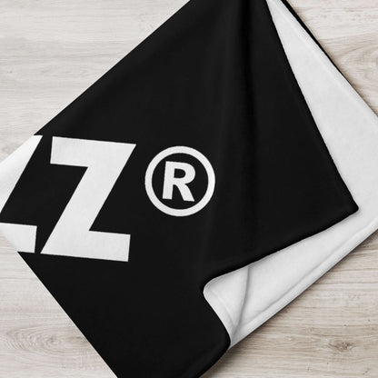 Black and white seidenweiche Tagesdecke, 100% Polyester, 127x153 cm, soft and silky with white reverse, perfect for cool evenings.