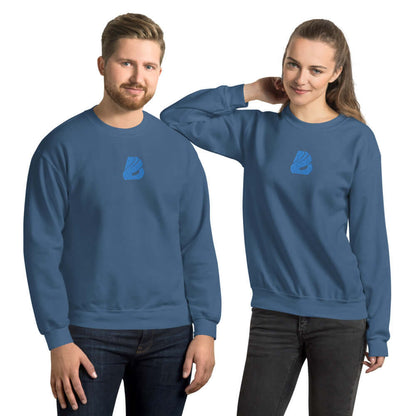 Unisex-Pullover N°26 in Blau, strapazierfähiger und warmer Pullover für kalte Monate, klassisch geschnitten aus weichem Garn, für Herren und Damen.