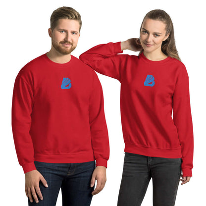 Unisex-Pullover N°26, durable warm sweater for cold months in red, 50% cotton, 50% polyester, preshrunk classic fit, soft feel